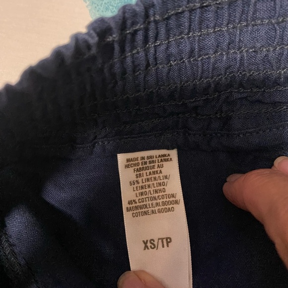 Lucky Brand Navy Blue Boot Cut Linen Blend Woman’s Pull On Pants Size XS. - Picture 6 of 14